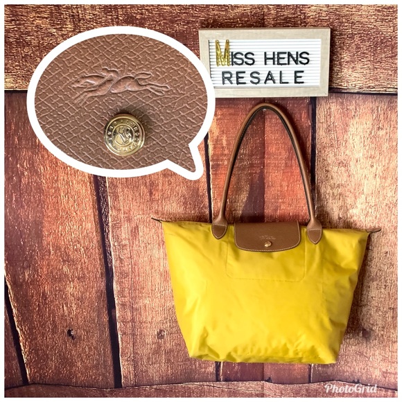 longchamp le pliage mustard yellow